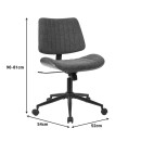 Καρέκλα γραφείου εργασίας Amani pakoworld  ξύλο σε καρυδί με μπεζ ύφασμα 52x54x90.5εκ