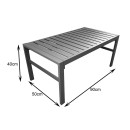 Σαλόνι Gardenly pakoworld σετ 4τμχ αλουμίνιο σε απόχρωση cappuccino με μπεζ μαξιλάρια