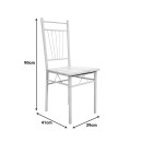 Τραπεζαρία Roza pakoworld σετ 5τμχ mdf καρυδί με μεταλλικό μαύρο πόδι 110x60x75εκ