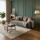 Kαναπές-κρεβάτι τριθέσιος Hungie pakoworld υφασμα γκρι 250x92x89εκ