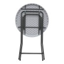 Τραπέζι μπαρ catering Event pakoworld πτυσσόμενο λευκό Φ81x110εκ