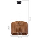 Φωτιστικό οροφής μονόφωτο PWL-1117 pakoworld Ε27 καφέ Φ30.5x20εκ