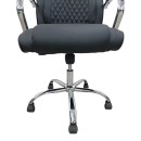 Καρέκλα γραφείου διευθυντή Quilted pakoworld pu μαύρο 62x70x116εκ