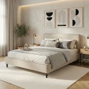 Κρεβάτι διπλό Bedka pakoworld ύφασμα γκρι με αποθηκευτικο χώρο160x200εκ