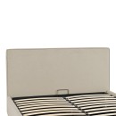 Κρεβάτι διπλό Bedka pakoworld ύφασμα γκρι με αποθηκευτικο χώρο160x200εκ