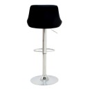 Σκαμπό μπαρ Boronez pakoworld πτυσσόμενο μαύρο pu-βάση χρωμίου 47x49x112εκ | Συσκευασία 2 τμχ