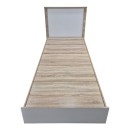 Κρεβάτι Athos pakoworld σε sonoma-λευκό απόχρωση 90x190εκ