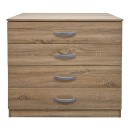 Συρταριέρα Athos pakoworld σε sonoma απόχρωση 80x40x79εκ