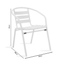 Πολυθρόνα Tade pakoworld στοιβαζόμενη μέταλλο μαύρο 54x58x73εκ