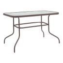 Τραπεζαρία Valor-Sussie pakoworld 5τεμ μέταλλο καφέ-γυαλί 110x60x70εκ