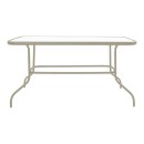 Τραπεζαρία Valor-Sussie pakoworld σετ 5τεμ μέταλλο σε σαμπανιζέ φυσική απόχρωση 110x60x70εκ