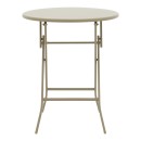 Τραπεζαρία Albero-Tade pakoworld 3τεμ μέταλλο σε σαμπανιζέ απόχρωση Φ60x70εκ