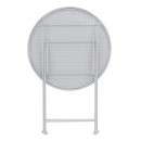 Τραπεζαρία Walen pakoworld σετ 3τεμ μέταλλο λευκό