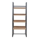 Βιβλιοθήκη Ryder pakoworld καρυδί-μαύρο 75x36x185εκ