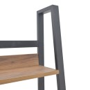 Βιβλιοθήκη Ryder pakoworld καρυδί-μαύρο 75x36x185εκ