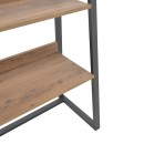 Βιβλιοθήκη Ryder pakoworld καρυδί-μαύρο 75x36x185εκ