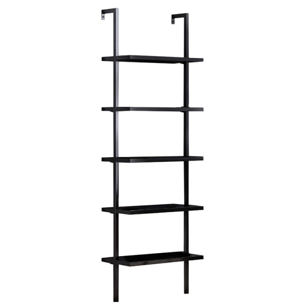 Ραφιέρα τοίχου Harris pakoworld σε μαύρη απόχρωση 60x22x200εκ