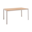 Τραπεζαρία Zacreta-Nares σετ 7τεμ pakoworld αλουμίνιο-textilene σε λευκή απόχρωση