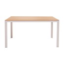 Τραπεζαρία Zacreta-Nares σετ 7τεμ pakoworld αλουμίνιο-textilene σε λευκή απόχρωση