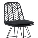 Τραπεζαρία Kliton-Naoki σετ 3τεμ pakoworld ανθρακί αλουμίνιο και μέταλλο σε μαύρη απόχρωση 80x80x74εκ