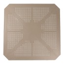 Τραπέζι Icon pakoworld PP σε απόχρωση cappucino 80x80x74.5εκ