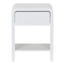 Κομοδίνο Zeplen pakoworld MDF σε λευκή απόχρωση 40x30x53εκ