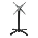 Βάση τραπεζιού Levo pakoworld πτυσσόμενη μεταλλική σε μαύρη απόχρωση 69x69x73εκ