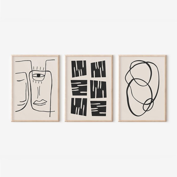 Πίνακας Lumora pakoworld τρίπτυχος με ψηφιακή εκτύπωση και πλαίσιο 33x1.5x48εκ