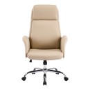 Καρέκλα γραφείου διευθυντή Derjio pakoworld μπεζ pu 68x66x115εκ