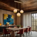 Φωτιστικό οροφής τρίφωτο PWL-0973 II pakoworld Ε27 χρυσό 50x18x85εκ