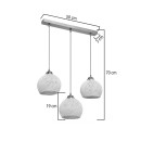 Φωτιστικό οροφής τρίφωτο PWL-0973 II pakoworld Ε27 χρυσό 50x18x85εκ