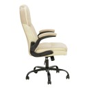 Καρέκλα γραφείου διευθυντή Stellar pakoworld pu σε μπεζ-εκρού απόχρωση 70x77x110-119εκ