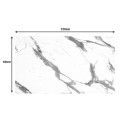 Επιφάνεια τραπεζιού Melody pakoworld HPL λευκό μαρμάρου 69x120εκ πάχους 12mm