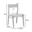 Καρέκλα Karlinda pakoworld ξύλο οξιάς-έδρα σχοινί σε φυσική απόχρωση 47.5x55x81εκ