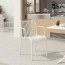 Πολυθρόνα Zoi pakoworld pp σε λευκή απόχρωση 55.5x57.5x79εκ