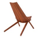 Πολυθρόνα Phoenox pakoworld πτυσσόμενη φυσικό teak ξύλο 65x90x87εκ