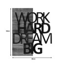 Διακοσμητικό τοίχου Deseze pakoworld ξύλο πεύκου σε φυσική απόχρωση με μαύρο μέταλλο 48x3x58εκ