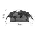 Διακοσμητικό τοίχου Mable pakoworld ξύλο πεύκου σε φυσική απόχρωση με μαύρο μέταλλο 83x3x38εκ