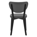 Καρέκλα Joley pakoworld ανθρακί βελούδο-πόδι μαύρο μέταλλο 45x39x86.5εκ