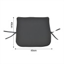 Μαξιλάρι καρέκλας Pildo pakoworld μαύρο ύφασμα 45x40x3εκ