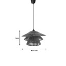 Φωτιστικό οροφής μονόφωτο Oakim Inart Ε27 καφέ paper rope Φ35.5x19εκ