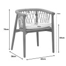 Πολυθρόνα Abby pakoworld σκελετός από teak ξύλο σε φυσική απόχρωση και κρεμ μαξιλάρι 60x58x78εκ