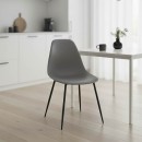 Καρέκλα Ballen pakoworld pp ανθρακί με μαύρα μεταλλικά πόδια 41.5x53x84.5εκ | Συσκευασία 4 τμχ