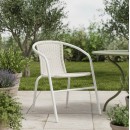 Πολυθρόνα Obbi pakoworld μέταλλο-pe λευκό 53x59x72εκ