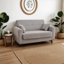 Καναπές-κρεβάτι με αποθηκευτικό χώρο διθέσιος Lincoln pakoworld γκρι-μπεζ ύφασμα 165x75x85εκ