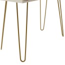 Κονσόλα Isla pakoworld χρώμα λευκό painting-χρυσό 80x39x74εκ