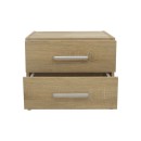 Κομοδίνο OLYMPUS pakoworld με 2 συρτάρια σε sonoma απόχρωση 47.5x40.5x40.5εκ