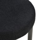 Καρέκλα Fenza pakoworld μαύρο μπουκλέ ύφασμα-πόδι ξύλο οξιάς σε μαύρη απόχρωση 60x54x75εκ | Συσκευασία 2 τμχ