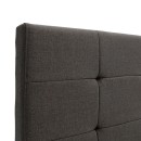 Κρεβάτι Roi pakoworld 160x200 ύφασμα ανθρακί + αποθηκευτικό χώρο