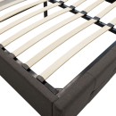 Κρεβάτι Roi pakoworld 160x200 ύφασμα ανθρακί + αποθηκευτικό χώρο